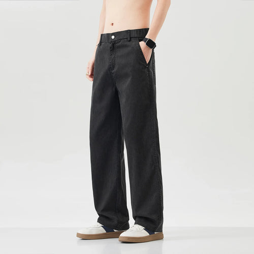 Men's Summer Lyocell Loose Straight Leg Pants