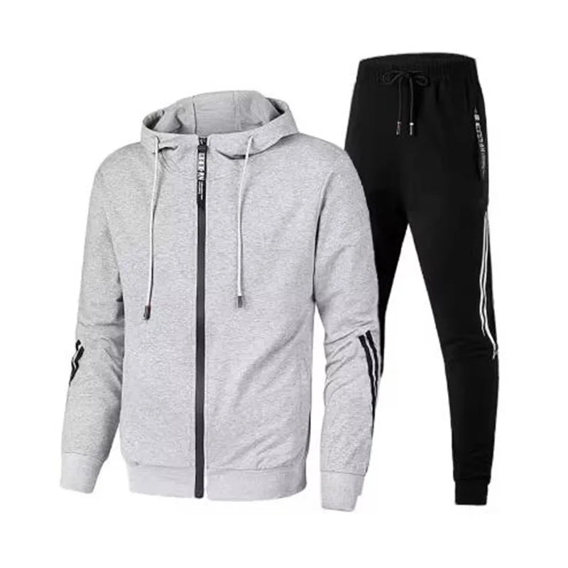 Men's Pullover Hoodie and Sweatpants Sweatsuit Set