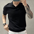 Men's Light Luxury Knitted Polo Shirt - Solid Casual 2023