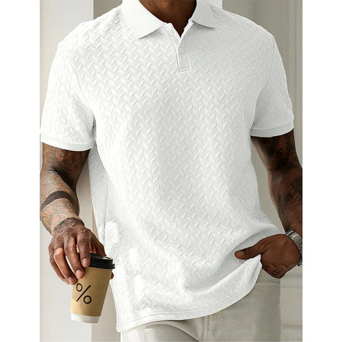 Men's Short Sleeve Polo Shirt - Summer Streetwear Top