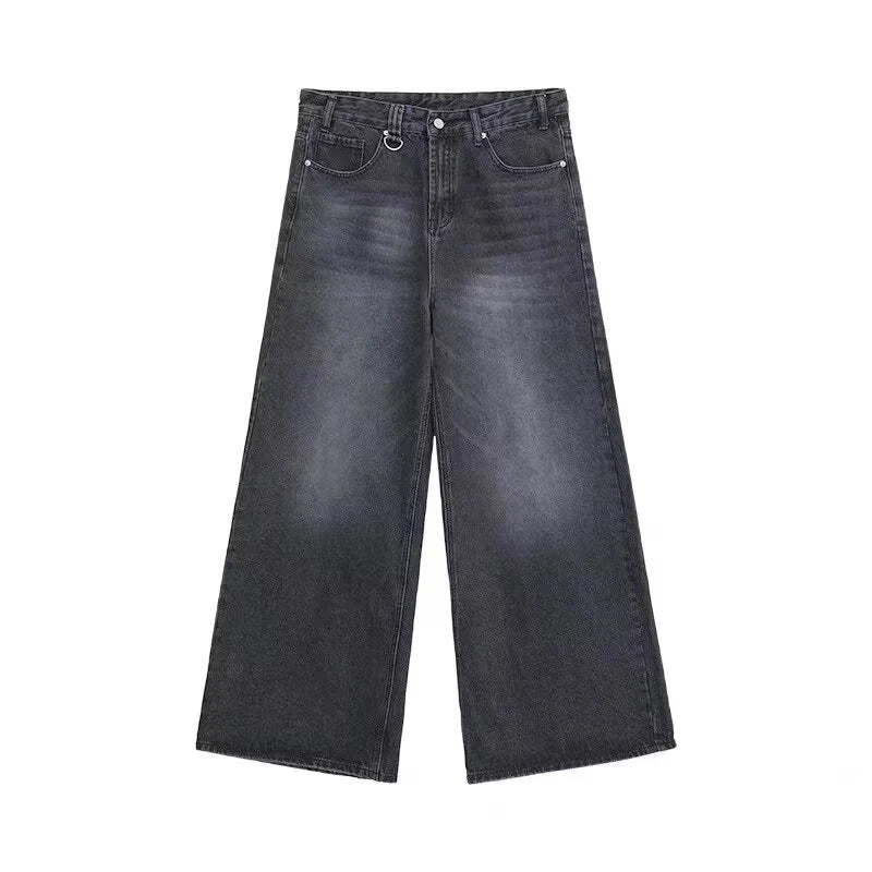 Men's Baggy Jeans - Vintage American Style Wide Leg Straight Denim