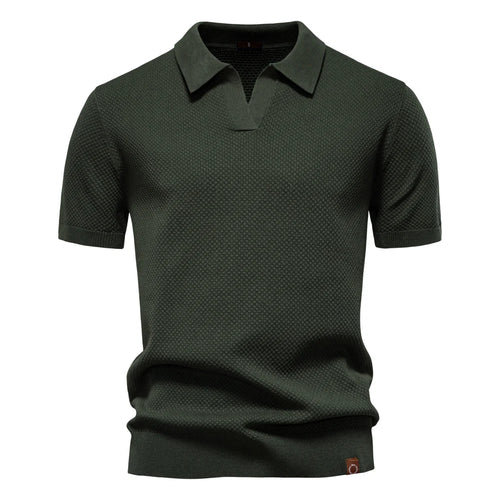Men's Solid Color Golf Polo Shirt - Collared Summer Top