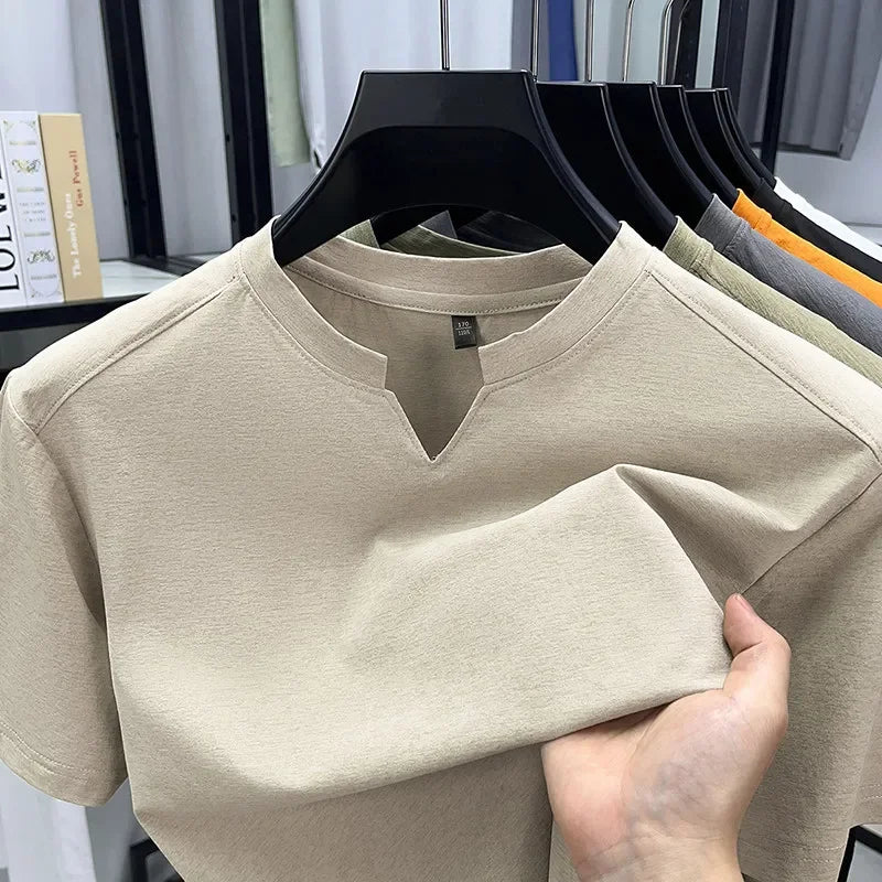Men's Casual V-Neck Short Sleeve Fashion T-Shirt