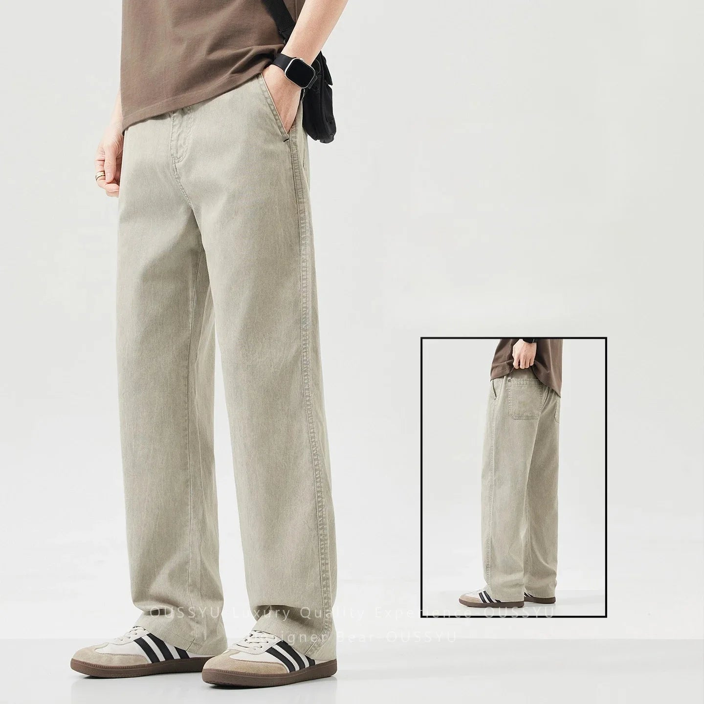 Men's Summer Lyocell Loose Straight Leg Pants
