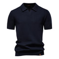 Men's Solid Color Golf Polo Shirt - Collared Summer Top