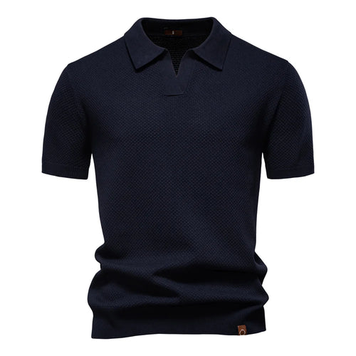 Men's Solid Color Golf Polo Shirt - Collared Summer Top