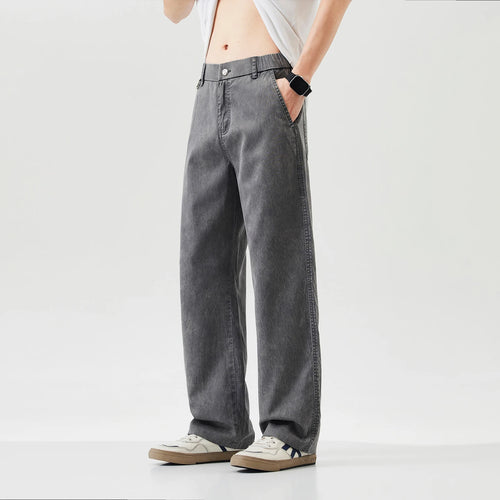 Men's Summer Lyocell Loose Straight Leg Pants