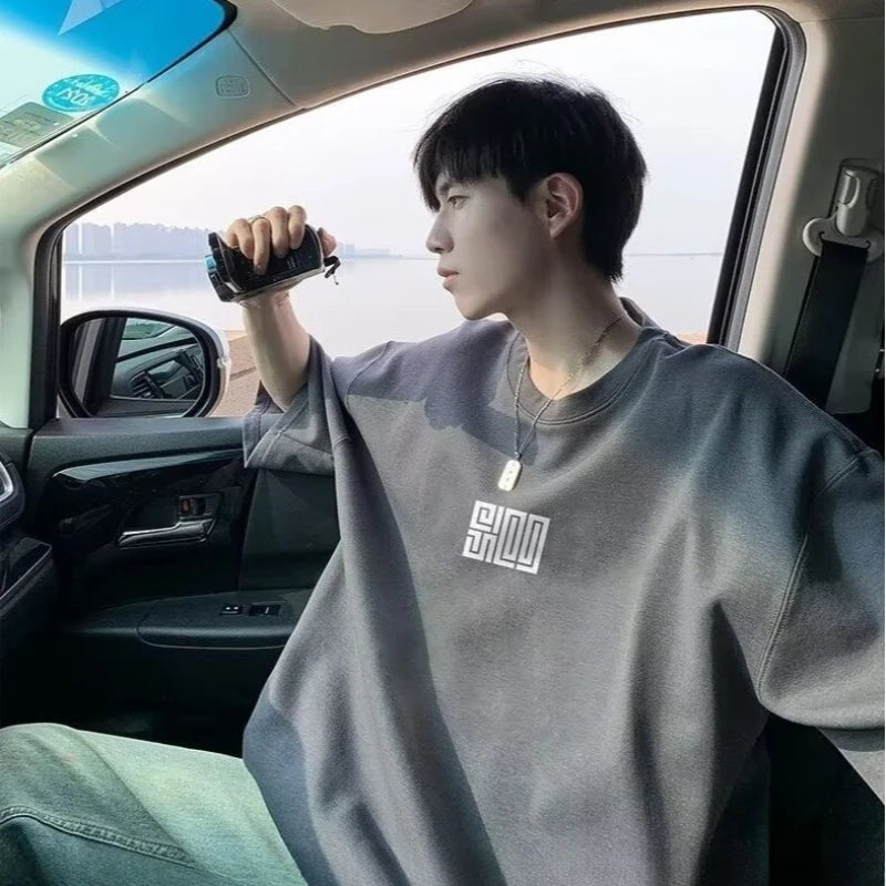 Men's Oversized Cotton Blend T-Shirt - M-8XL Loose Fit Round Neck