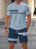 Men's Short-Sleeved Casual Suit - Breathable Summer Set