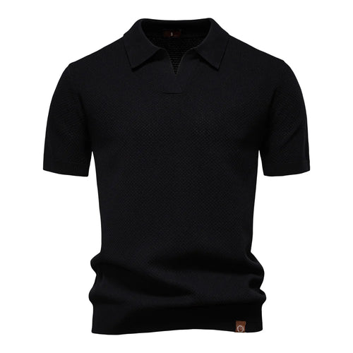 Men's Solid Color Golf Polo Shirt - Collared Summer Top
