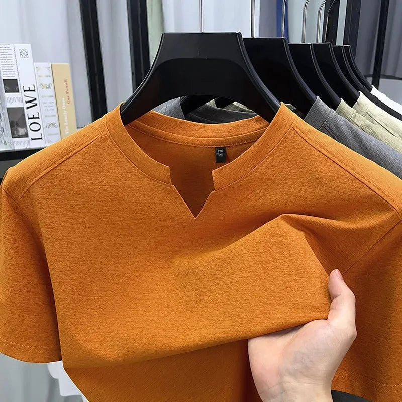 Men's Casual V-Neck Short Sleeve Fashion T-Shirt