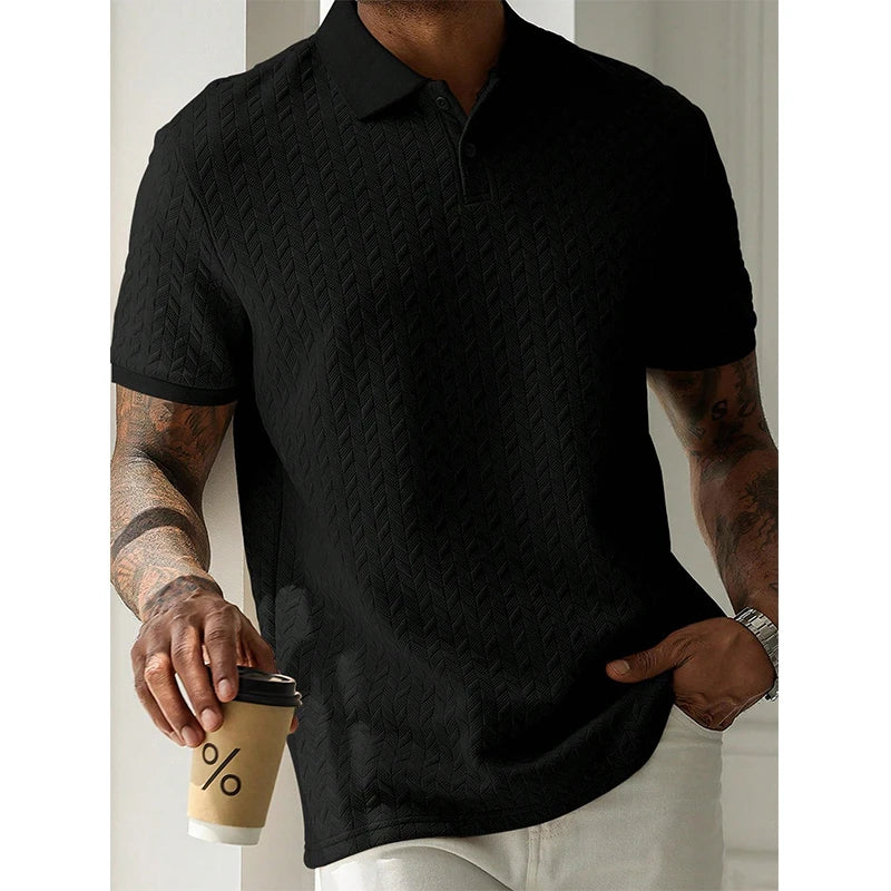 Men's Short Sleeve Polo Shirt - Summer Streetwear Top