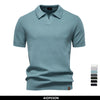 Men's Solid Color Golf Polo Shirt - Collared Summer Top
