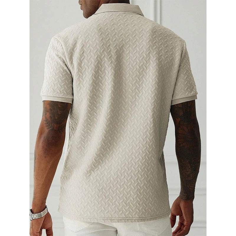 Men's Short Sleeve Polo Shirt - Summer Streetwear Top