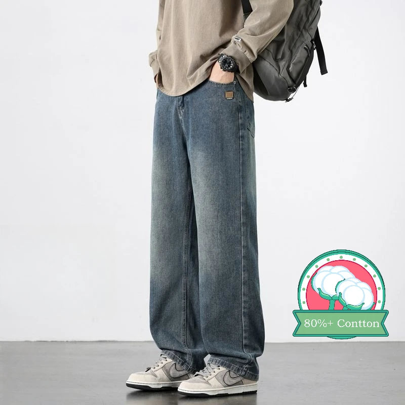 Men's Straight Vintage Fit Jeans - Casual Trousers