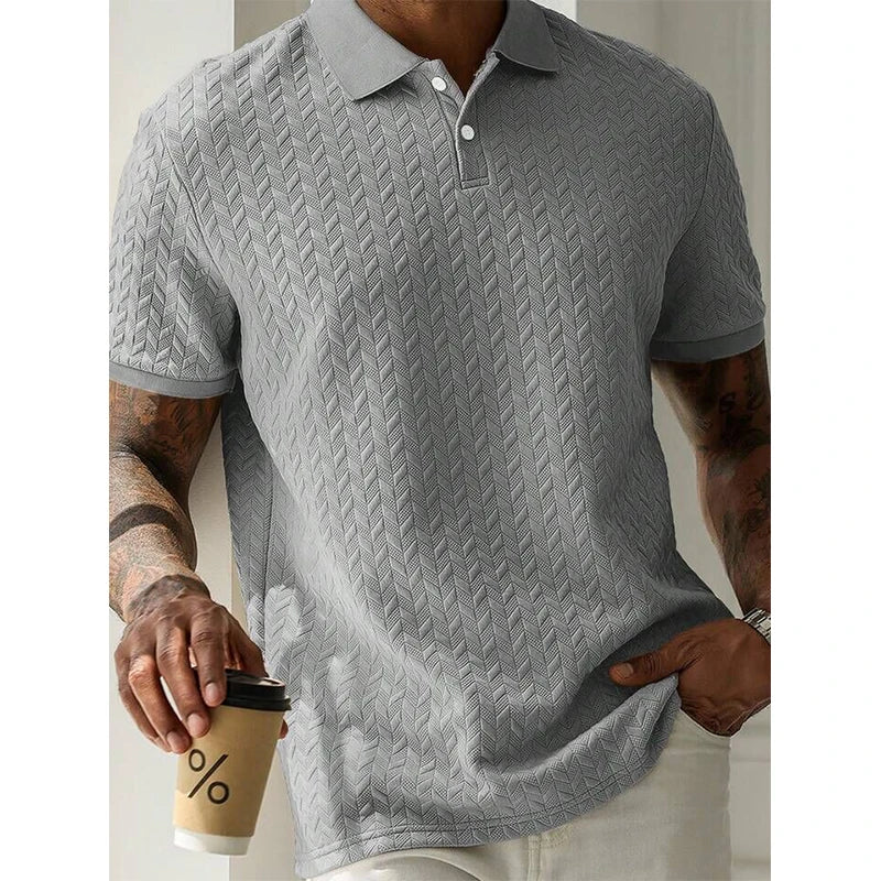 Men's Short Sleeve Polo Shirt - Summer Streetwear Top