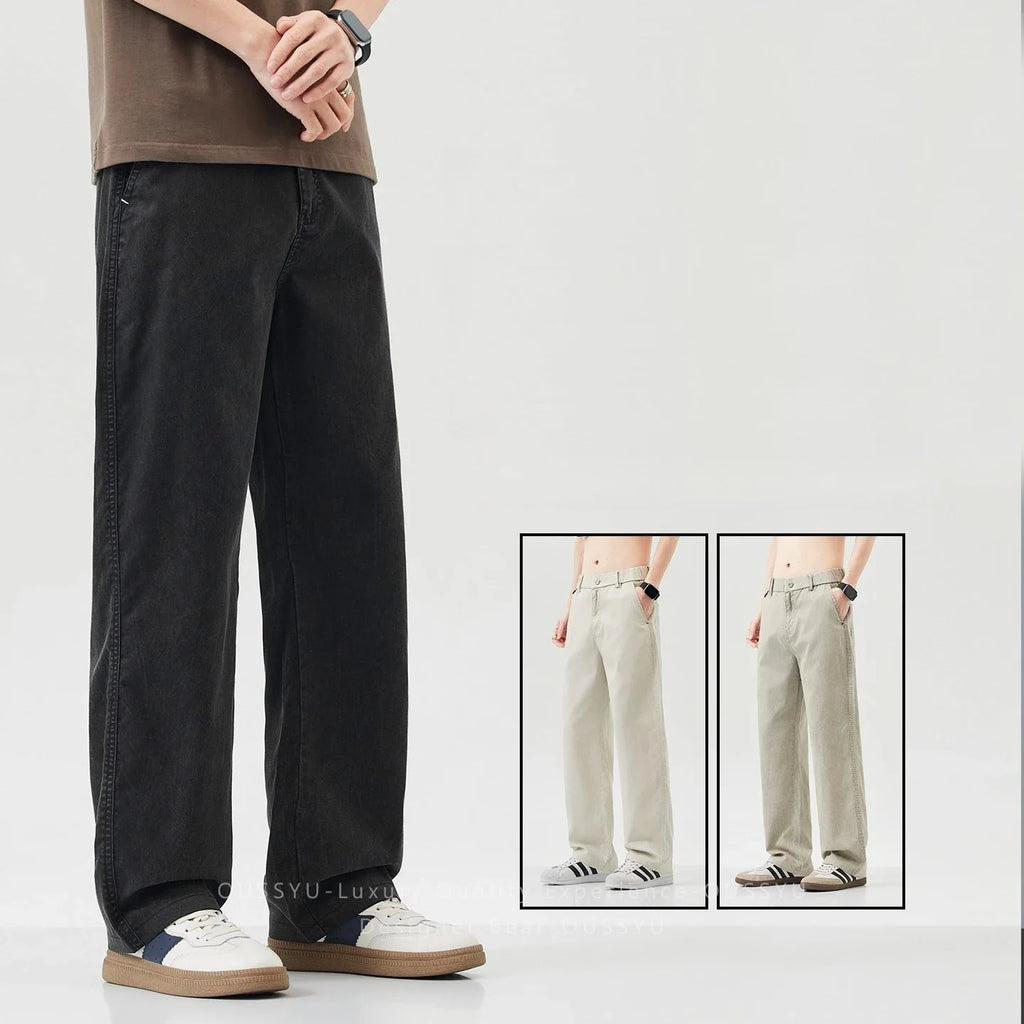 Men's Summer Lyocell Loose Straight Leg Pants