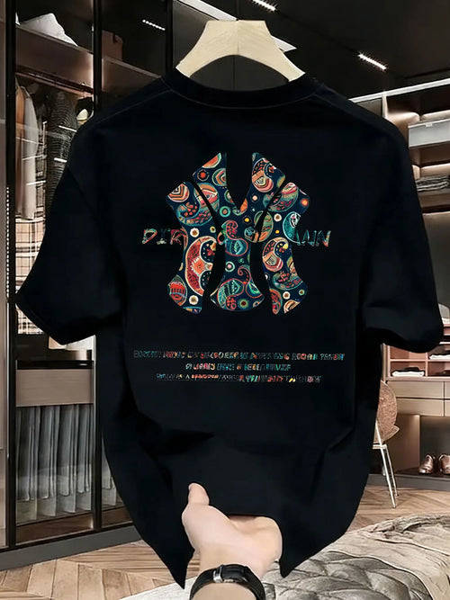 Men's Summer Printed T-Shirt - Casual Short Sleeve Tee
