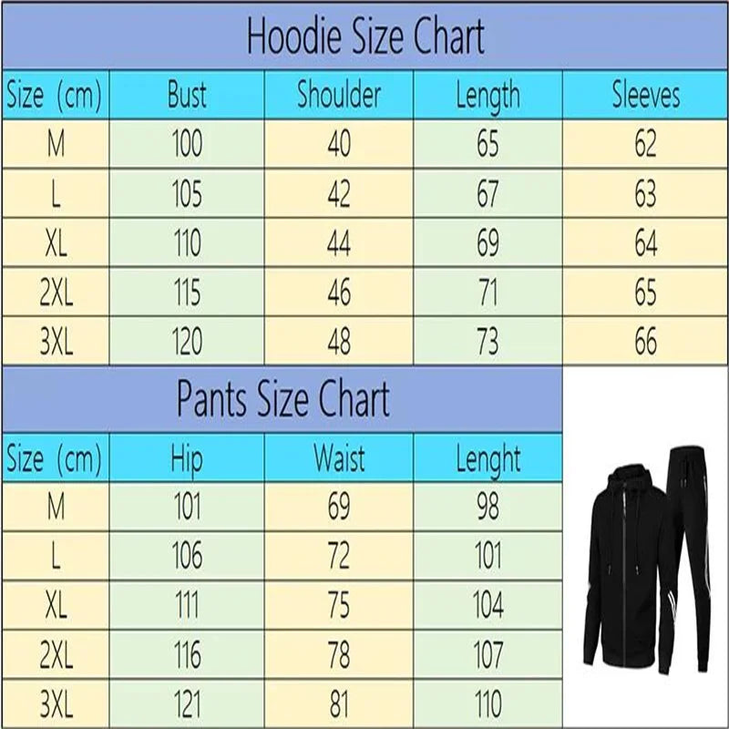 Men's Pullover Hoodie and Sweatpants Sweatsuit Set