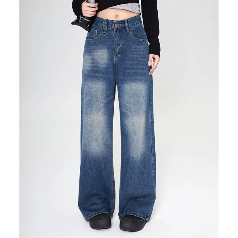 Men's Baggy Jeans - Vintage American Style Wide Leg Straight Denim