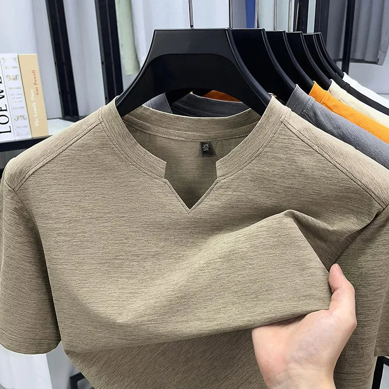 Men's Casual V-Neck Short Sleeve Fashion T-Shirt