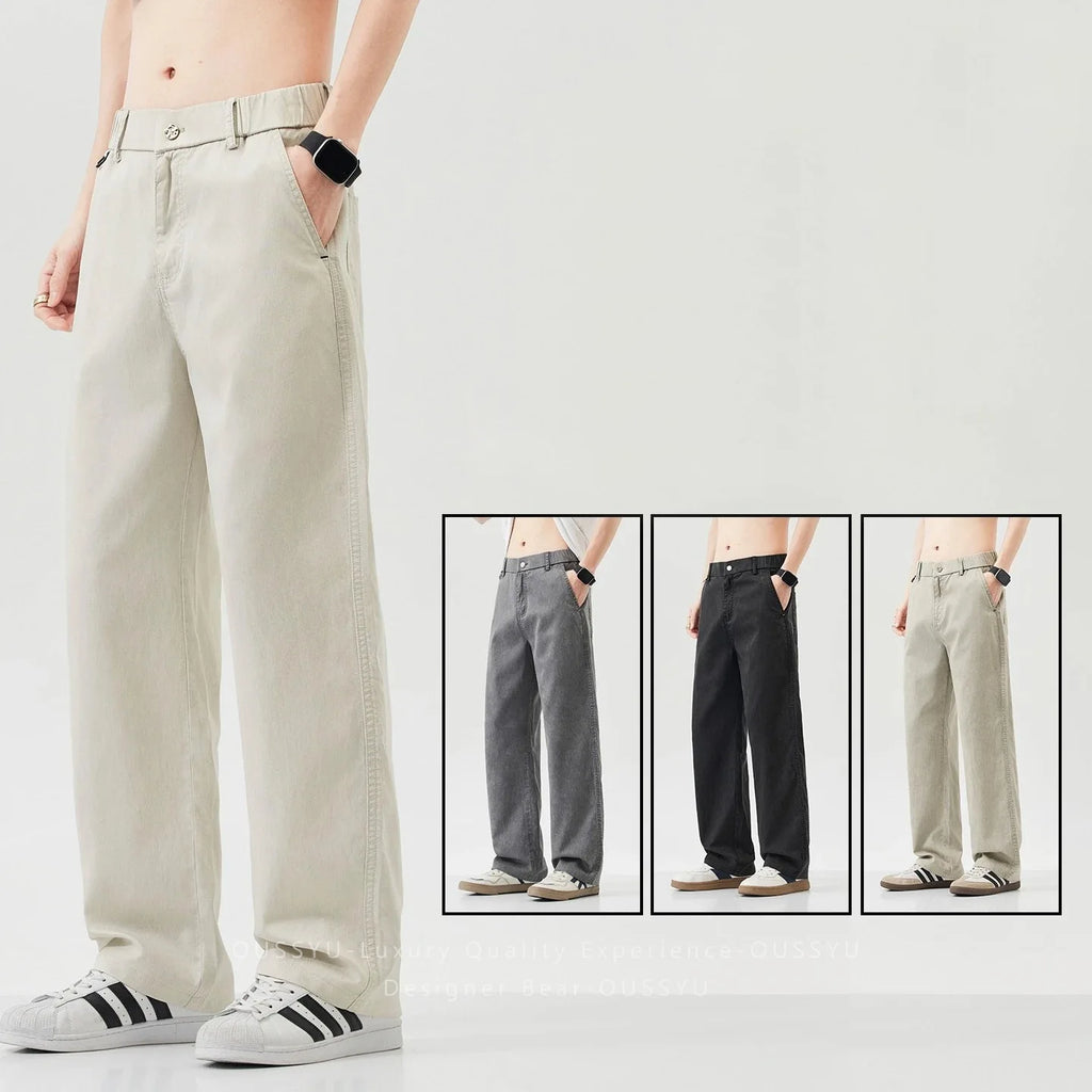 Men's Summer Lyocell Loose Straight Leg Pants