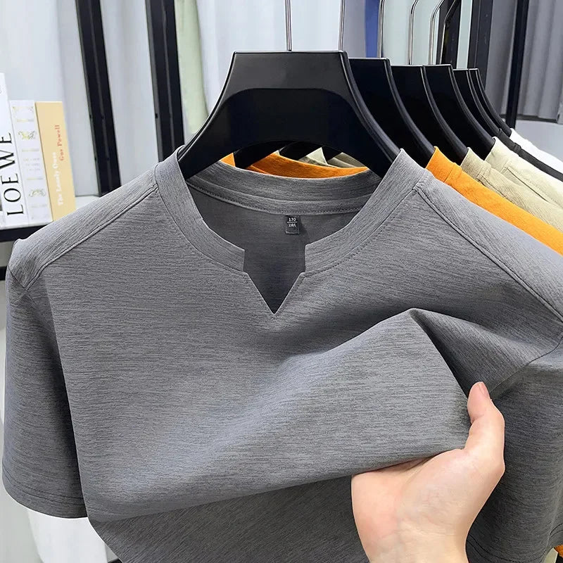 Men's Casual V-Neck Short Sleeve Fashion T-Shirt