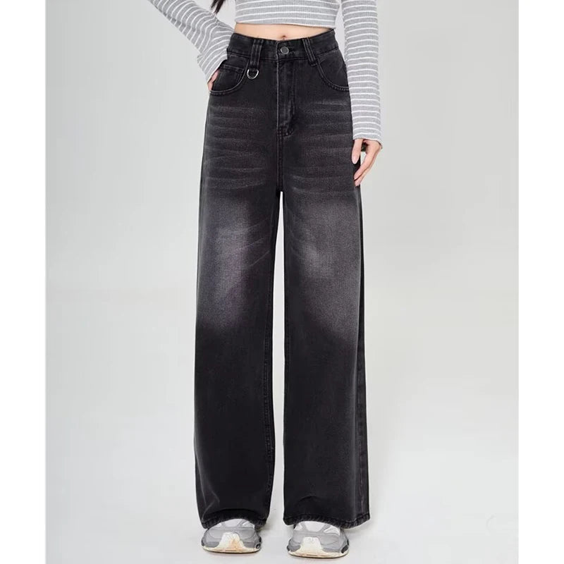Men's Baggy Jeans - Vintage American Style Wide Leg Straight Denim