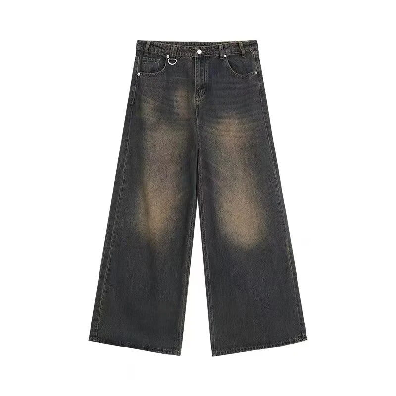 Men's Baggy Jeans - Vintage American Style Wide Leg Straight Denim