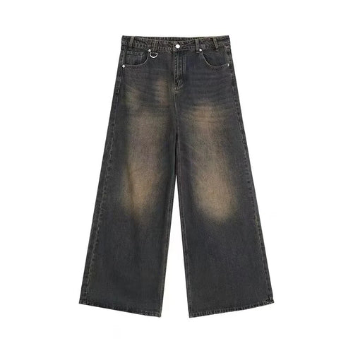 Men's Baggy Jeans - Vintage American Style Wide Leg Straight Denim