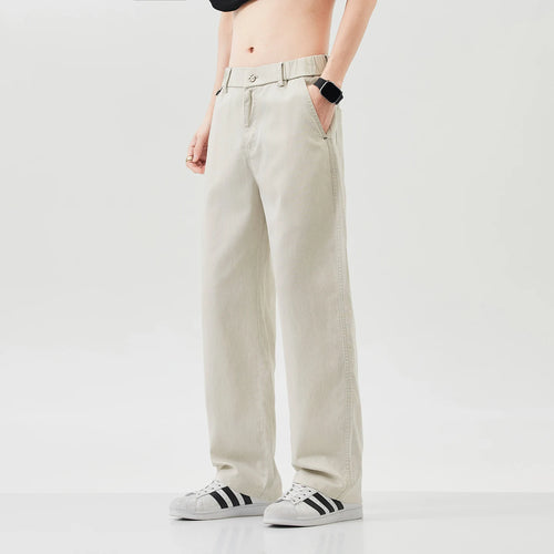Men's Summer Lyocell Loose Straight Leg Pants