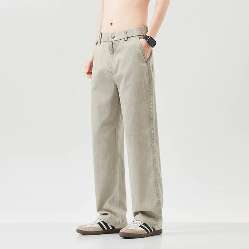 Men's Summer Lyocell Loose Straight Leg Pants