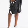 Two Stripe Cargo Pocket Track Shorts - Elastic Waist
